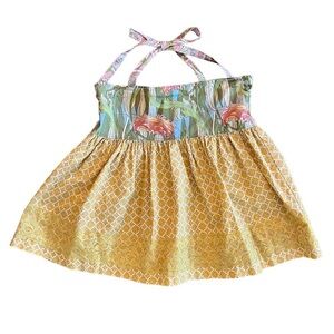 Matilda Jane Platinum Ellie Top Tunic Shirt Golden Girl Sz 4 Boho Ruffles Floral